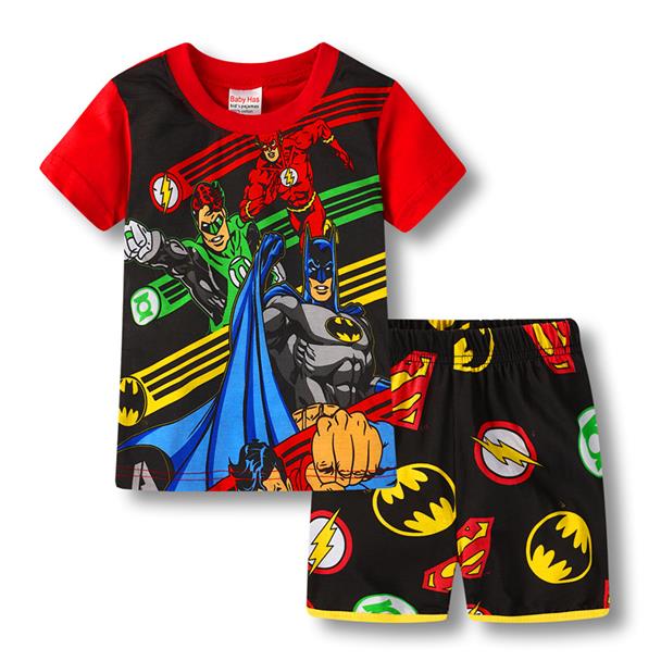 Captain America Summer Short Sleeve Children Pajamas