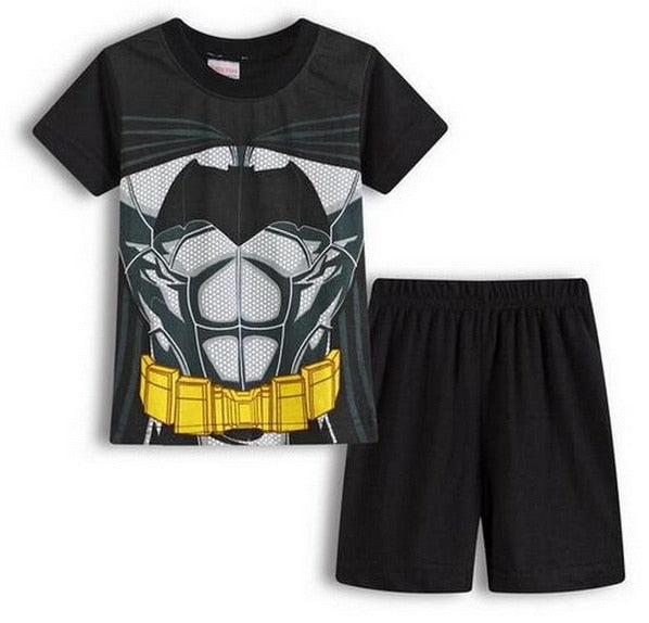 Captain America Summer Short Sleeve Children Pajamas