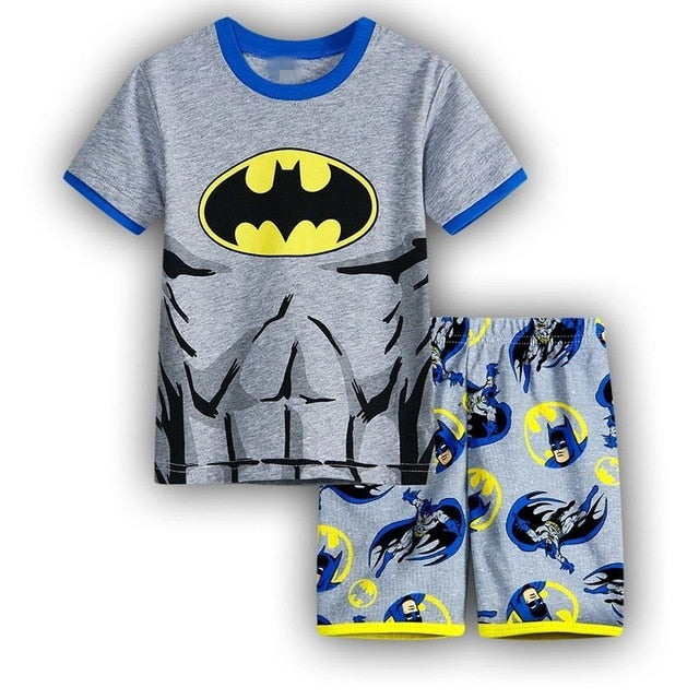Captain America Summer Short Sleeve Children Pajamas