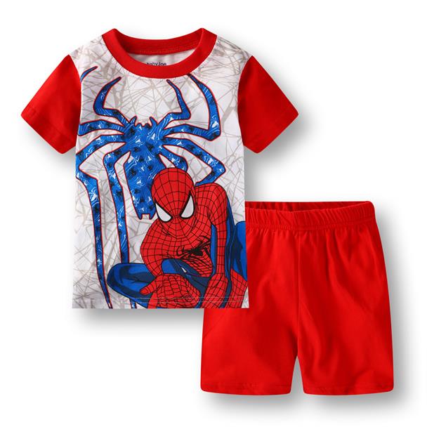 Captain America Summer Short Sleeve Children Pajamas
