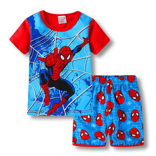 Captain America Summer Short Sleeve Children Pajamas