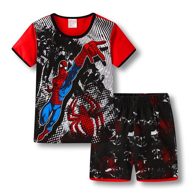 Captain America Summer Short Sleeve Children Pajamas