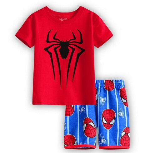 Captain America Summer Short Sleeve Children Pajamas