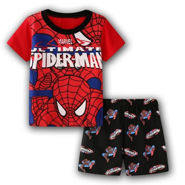 Captain America Summer Short Sleeve Children Pajamas