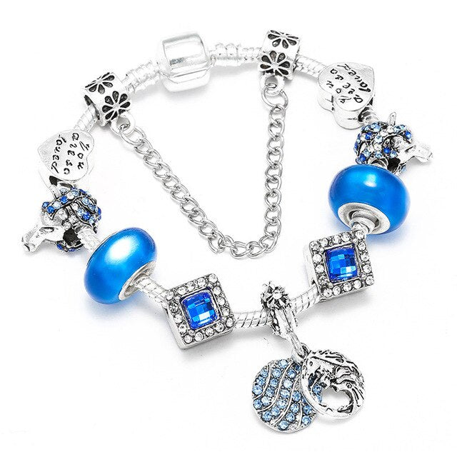 Kids Crystal Heart Beads Bracelets - Shopeasywear