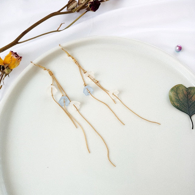 Fashion Trendy earrings flowers stud earrings for women Vintage creative temperament contracted woman stud earrings fine jewelry - Shopeasywear