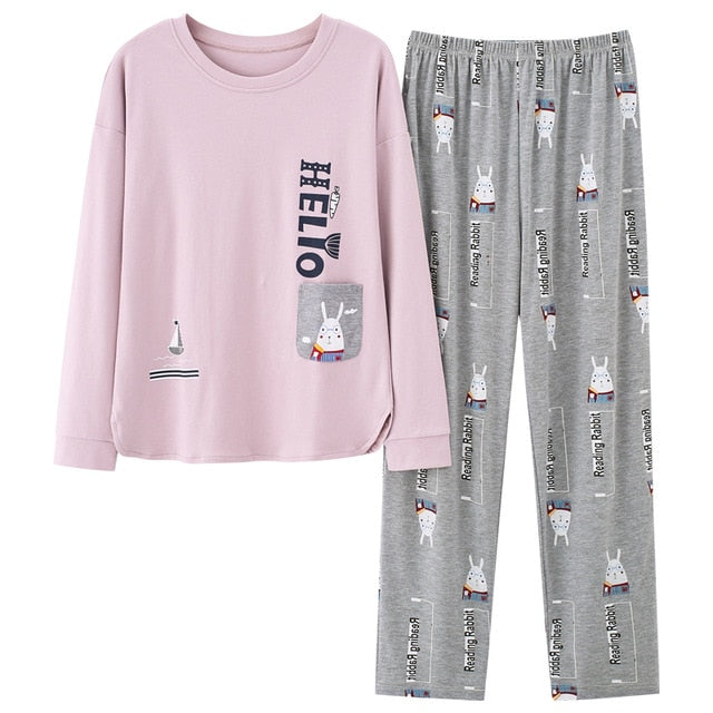 Top + Long Pant Woman Pajama Set