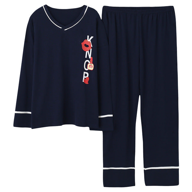Top + Long Pant Woman Pajama Set