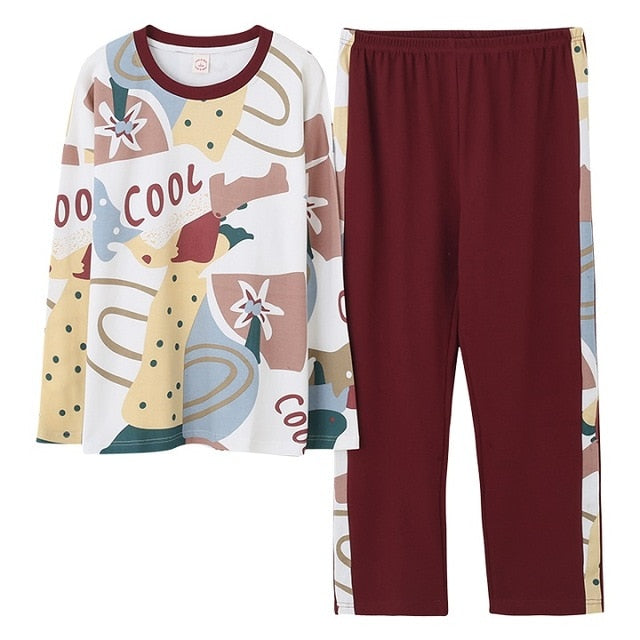 Top + Long Pant Woman Pajama Set