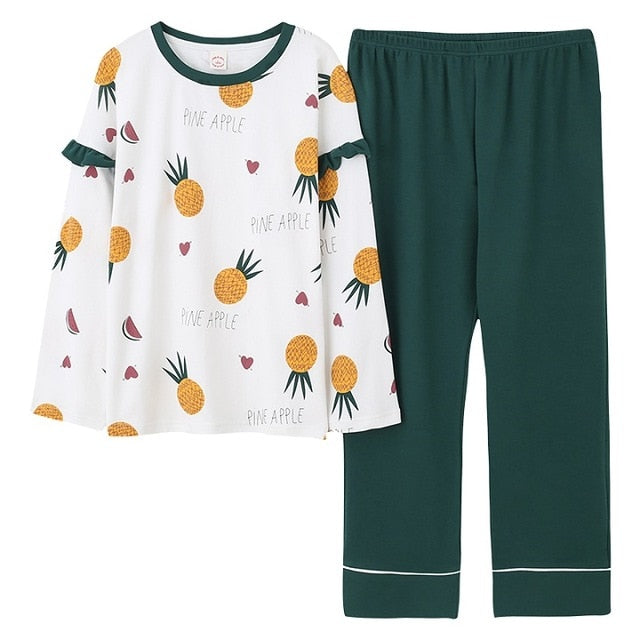 Top + Long Pant Woman Pajama Set