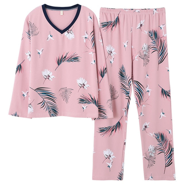 Top + Long Pant Woman Pajama Set