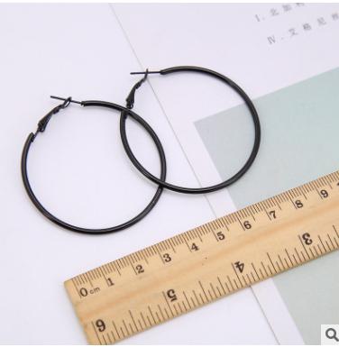 Circle Shiny Crystal Big Earrings - Shopeasywear