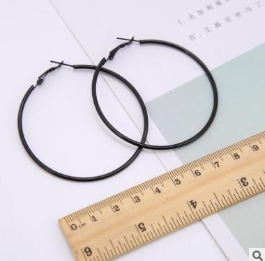 Circle Shiny Crystal Big Earrings - Shopeasywear