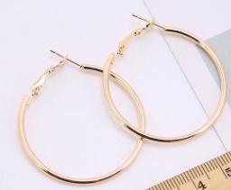 Circle Shiny Crystal Big Earrings - Shopeasywear
