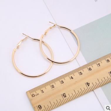 Circle Shiny Crystal Big Earrings - Shopeasywear