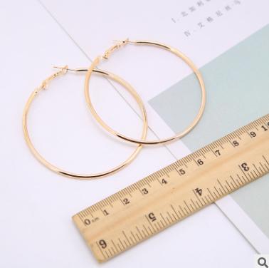 Circle Shiny Crystal Big Earrings - Shopeasywear