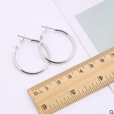 Circle Shiny Crystal Big Earrings - Shopeasywear