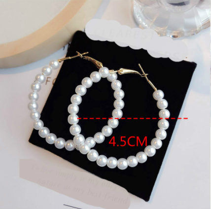 Circle Shiny Crystal Big Earrings - Shopeasywear