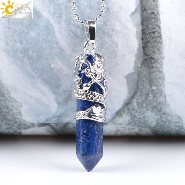 Hexagonal Crystal Quartz Pendant - Shopeasywear