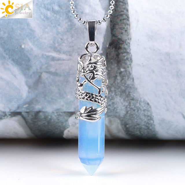 Hexagonal Crystal Quartz Pendant - Shopeasywear