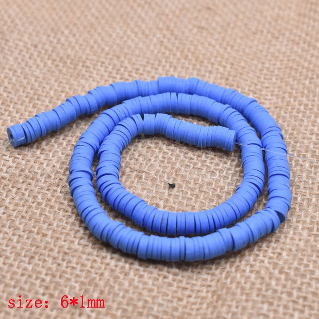 6mm Flat Round Polymer Clay Beads For Jewelry Making