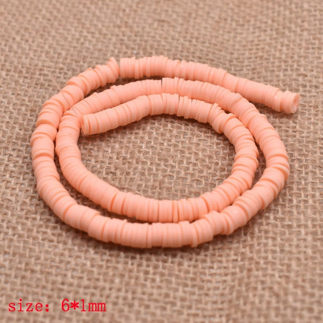 6mm Flat Round Polymer Clay Beads For Jewelry Making