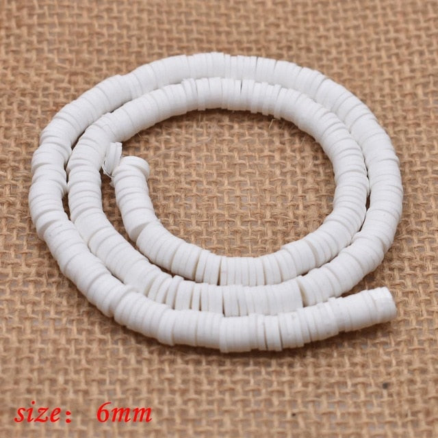 6mm Flat Round Polymer Clay Beads For Jewelry Making