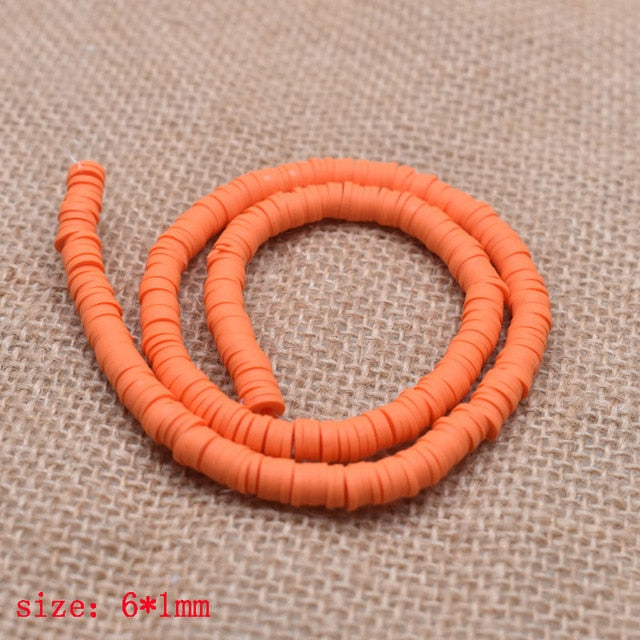 6mm Flat Round Polymer Clay Beads For Jewelry Making