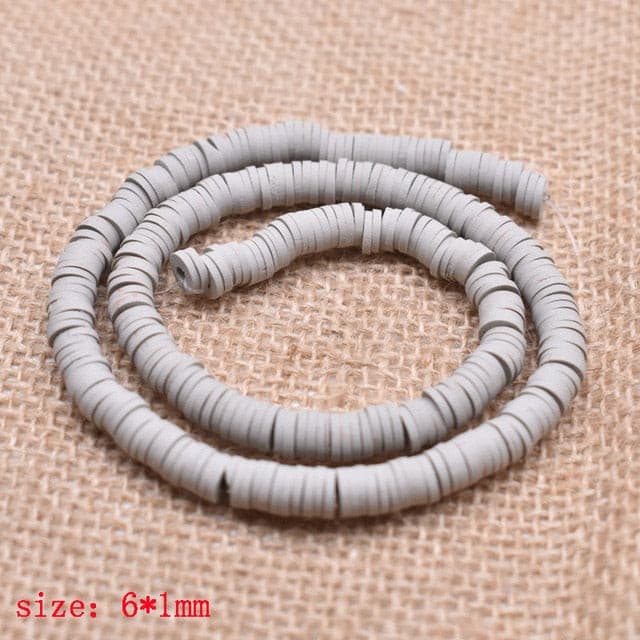 6mm Flat Round Polymer Clay Beads For Jewelry Making
