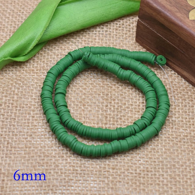 6mm Flat Round Polymer Clay Beads For Jewelry Making
