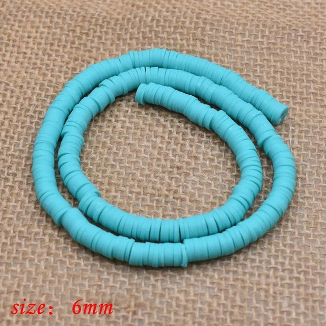 6mm Flat Round Polymer Clay Beads For Jewelry Making