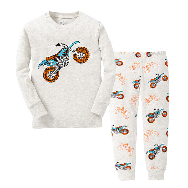 New Fashion Boys Motorcycle Pajamas For Kids