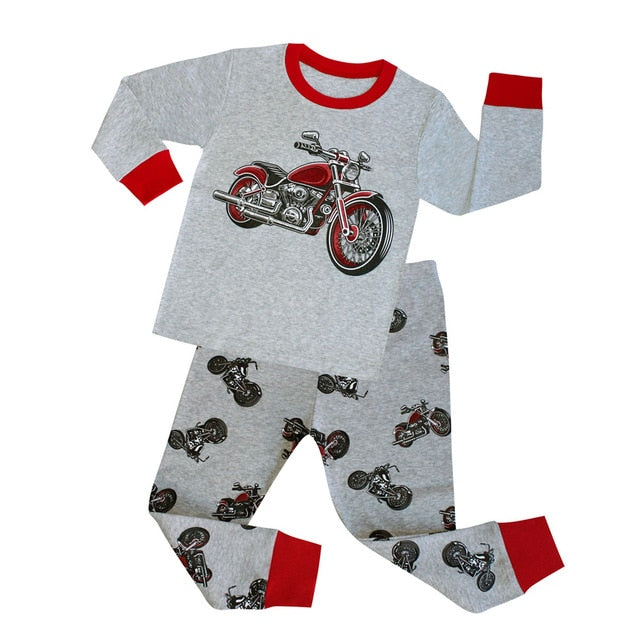 New Fashion Boys Motorcycle Pajamas For Kids