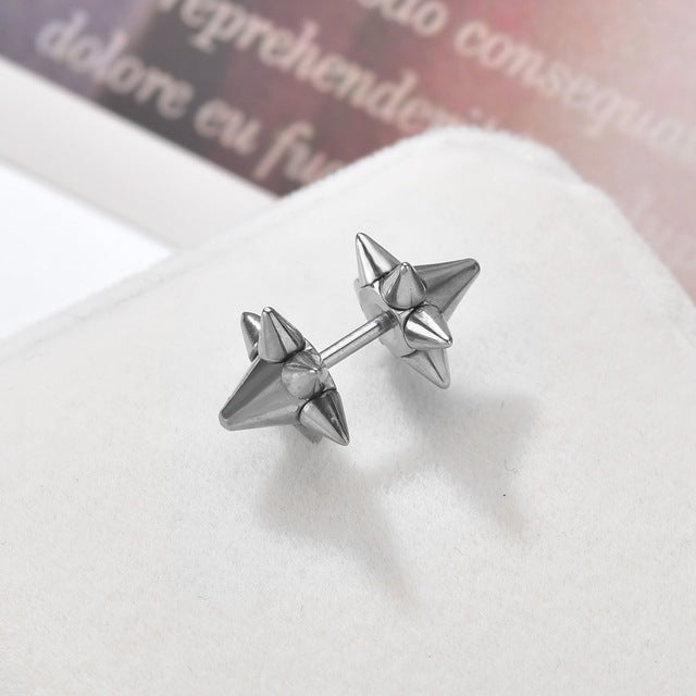 Punk Stainless Steel Stud Earrings - Shopeasywear