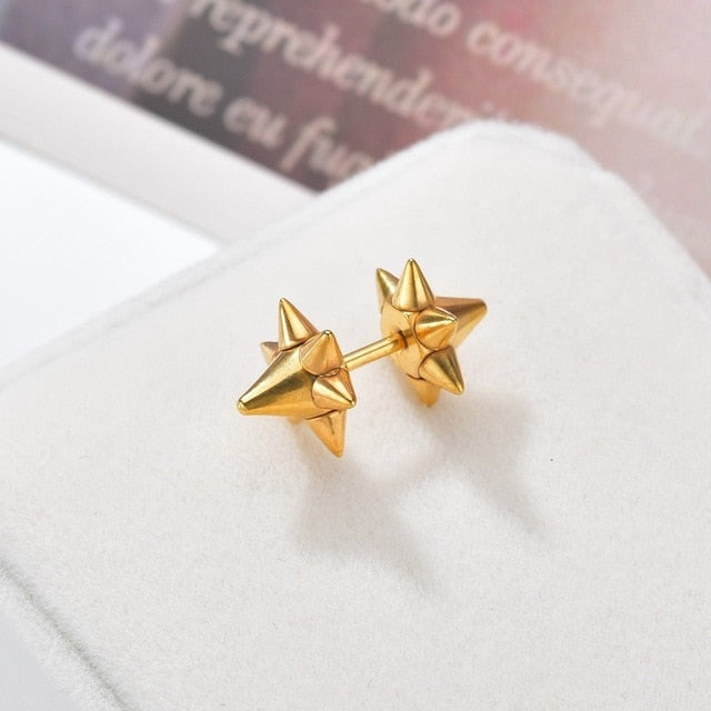 Punk Stainless Steel Stud Earrings - Shopeasywear