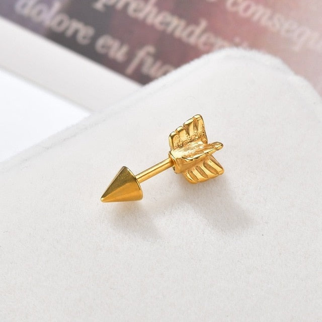 Punk Stainless Steel Stud Earrings - Shopeasywear