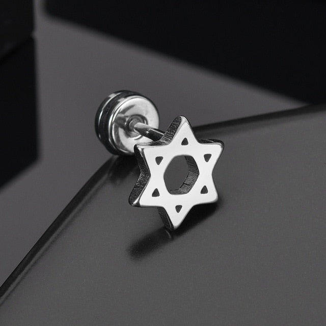 Punk Stainless Steel Stud Earrings - Shopeasywear