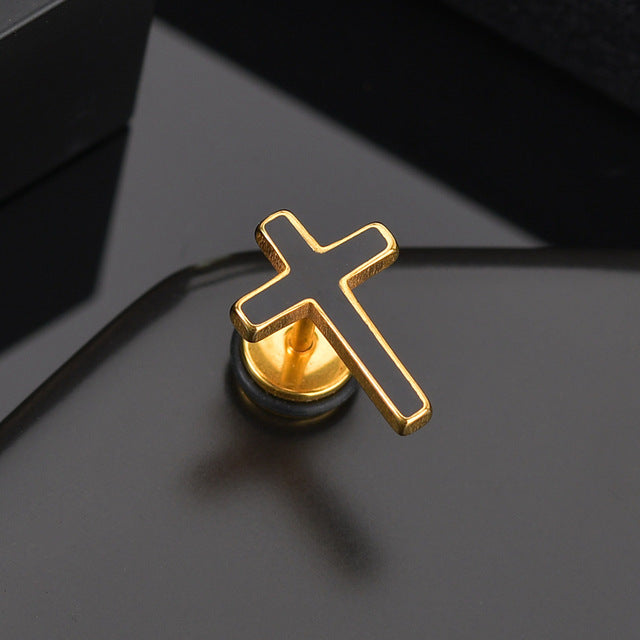 Punk Stainless Steel Stud Earrings - Shopeasywear