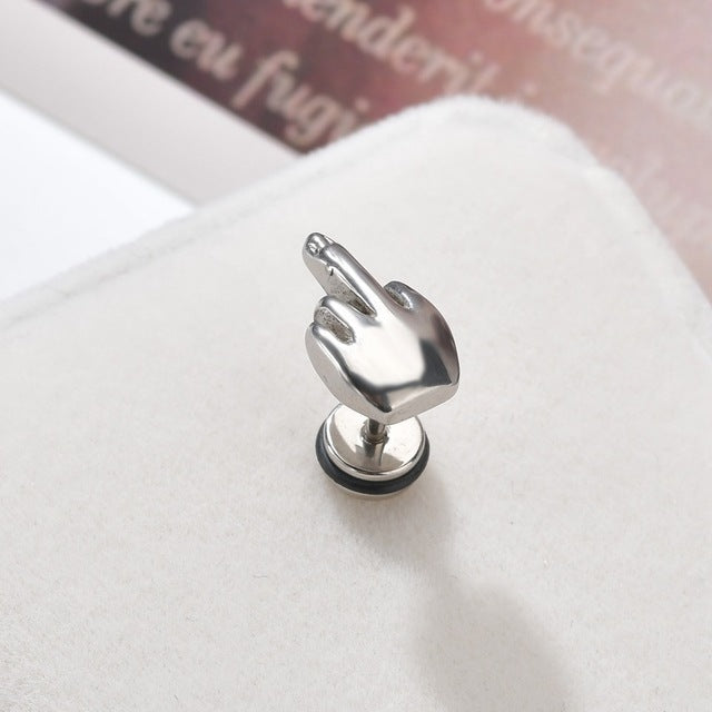 Punk Stainless Steel Stud Earrings - Shopeasywear