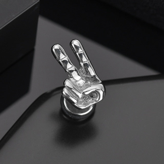 Punk Stainless Steel Stud Earrings - Shopeasywear