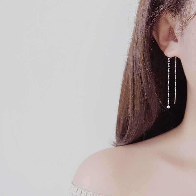 Silver Dangle Drop Earrings - Shopeasywear