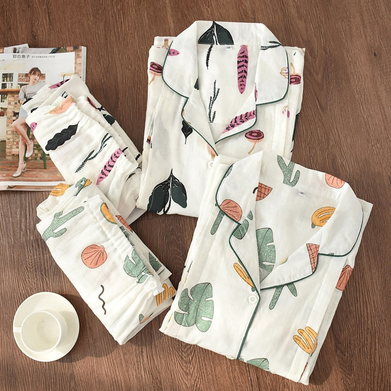 100% Cotton Thin Maternity Wear Women Pajamas Set - Jeglow store