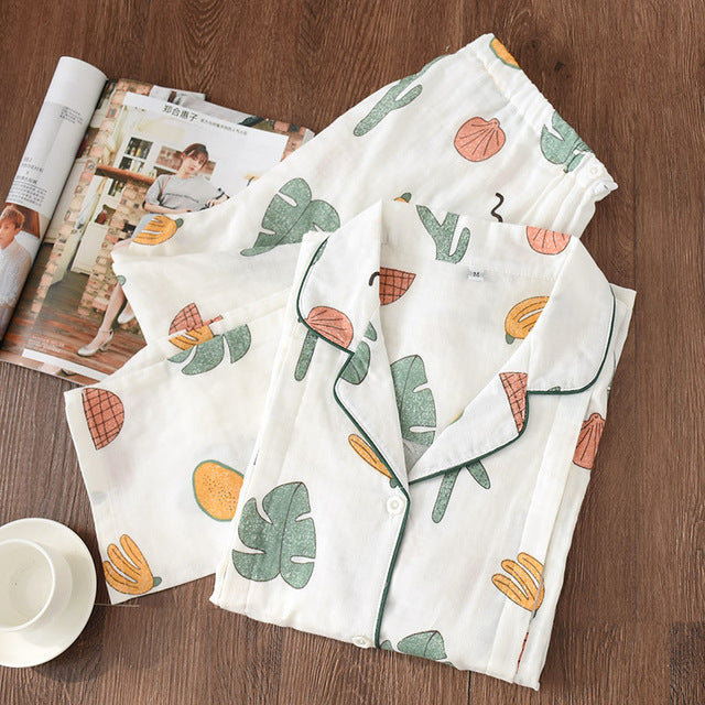 100% Cotton Thin Maternity Wear Women Pajamas Set - Jeglow store