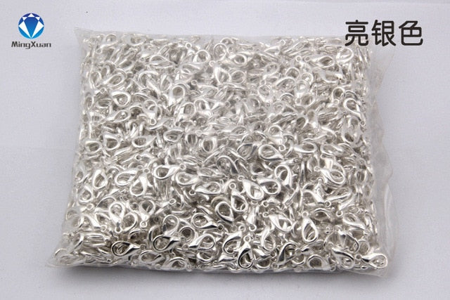 100pcs Lobster Clasps for Bracelets Necklaces 10-18mm - Jeglow store
