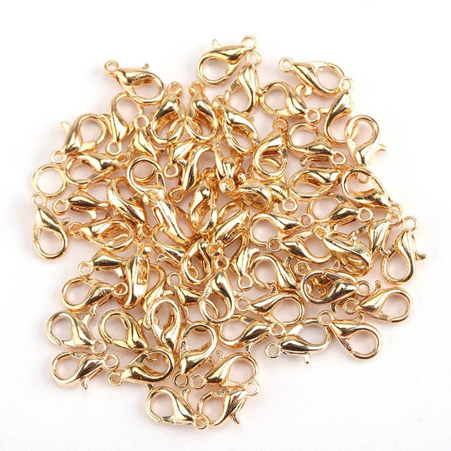 100pcs Lobster Clasps for Bracelets Necklaces 10-18mm - Jeglow store