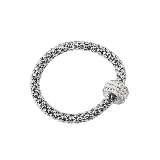 European and American fashion Mens Women Three-color Suit elastic Corn Bracelet Personality Lady Punk Stainless Steel Bracelets - Shopeasywear