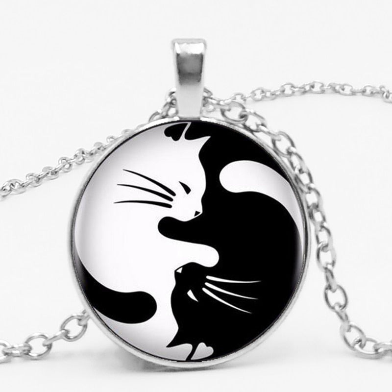 Two Cat Men's Necklace