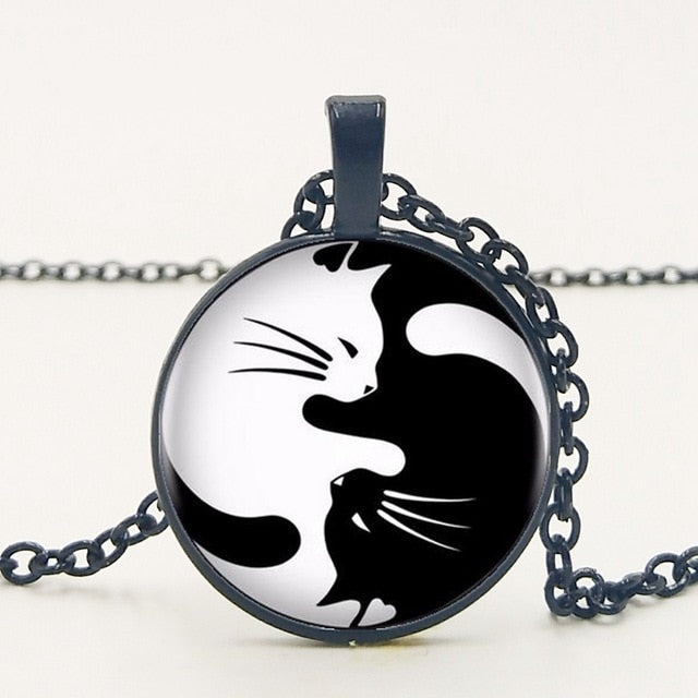 Two Cat Men's Necklace