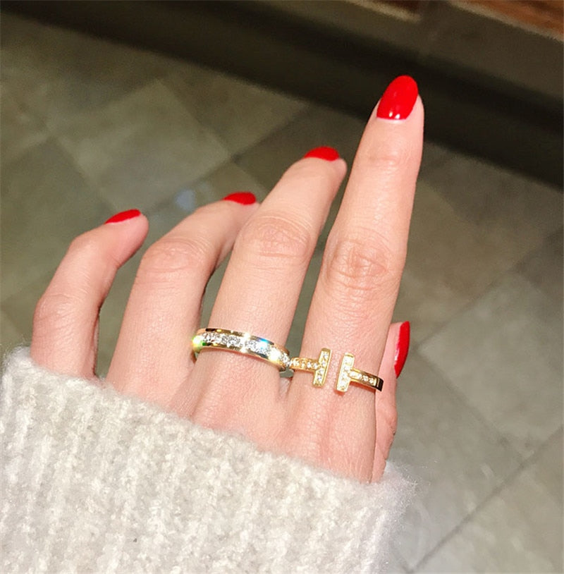 Gold Color Woman Gift Ring