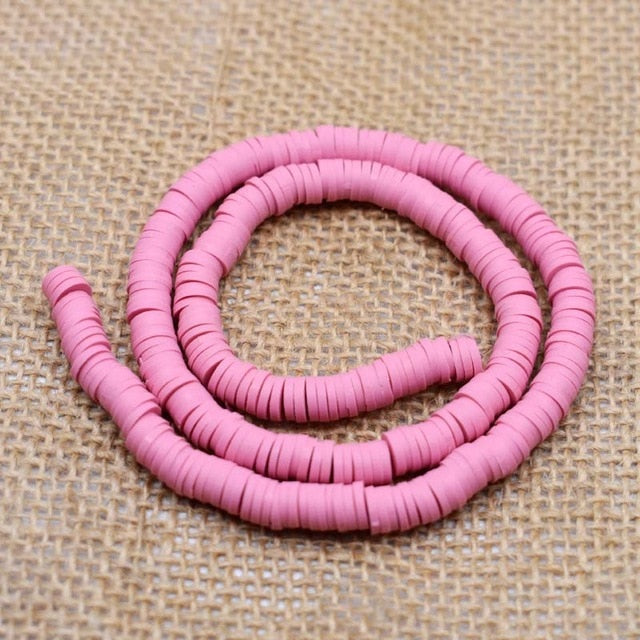 6mm Flat Round Polymer Clay Beads For Jewelry Making